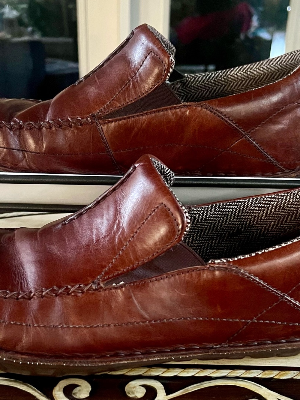 Patagonia Pau Walnut Leather Slip on Loafers
